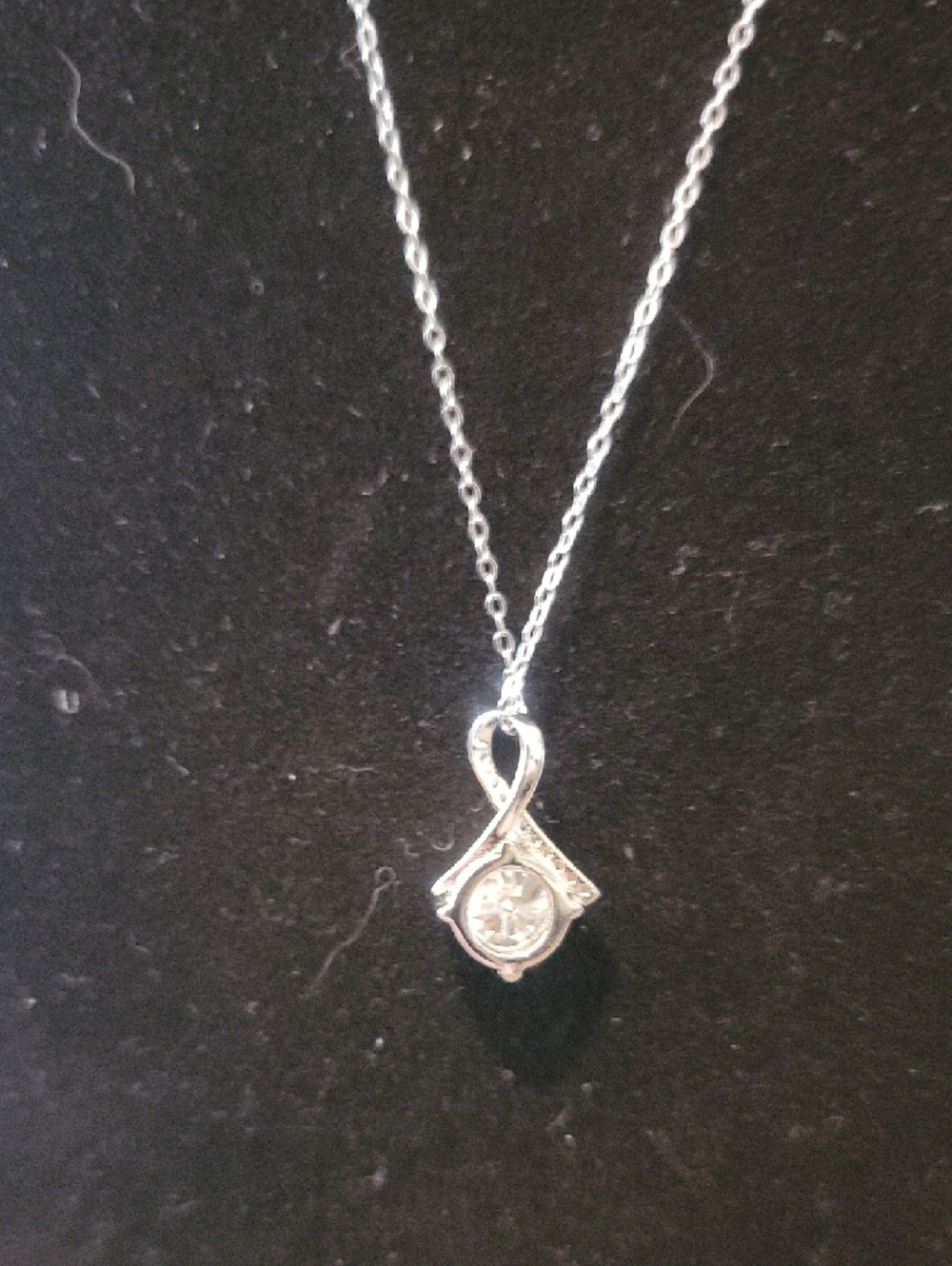 Moissanite Teardrop Pendant Necklace - Certified - Picture 5 of 6